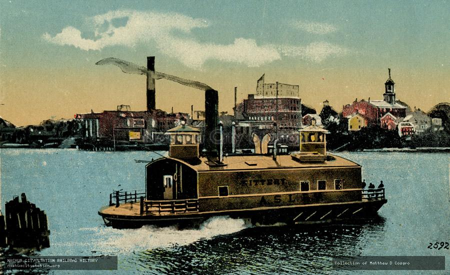 Postcard: Ferry Boat between Portsmouth, New Hampshire and Kittery, Maine